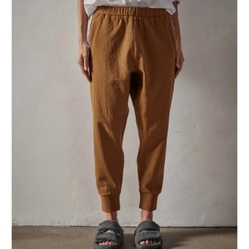 James Perse Los Angeles Women's Size 3‎ Brown Wool Blend Jogger Pants Camel